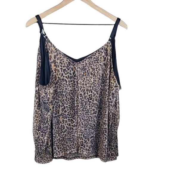 Torrid Shimmery Leopard Brown & Black Tank Top - Picture 2 of 4